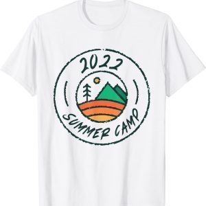 Summer Camp 2022 Vintgae Camping Vacation T-Shirt