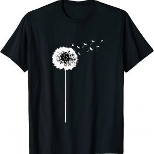 Summer Dandelion Blowing Wind Seeds Graphic Art Illustration 2022 Shirt