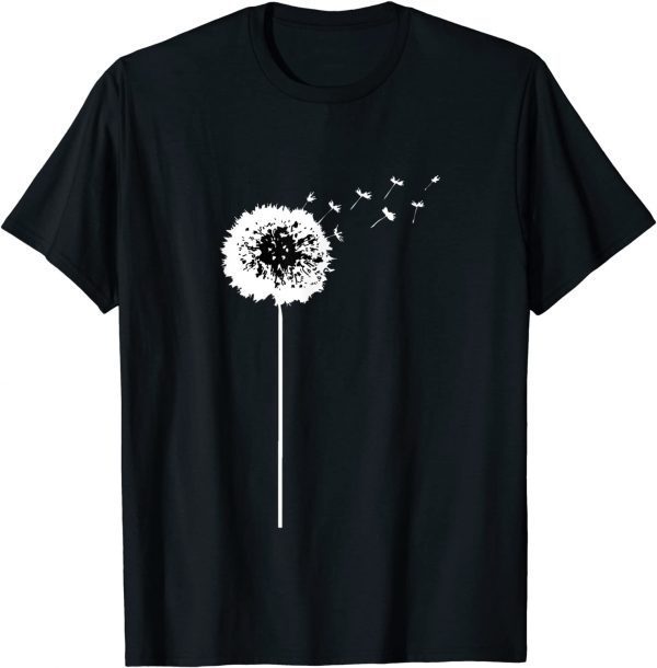 Summer Dandelion Blowing Wind Seeds Graphic Art Illustration 2022 Shirt