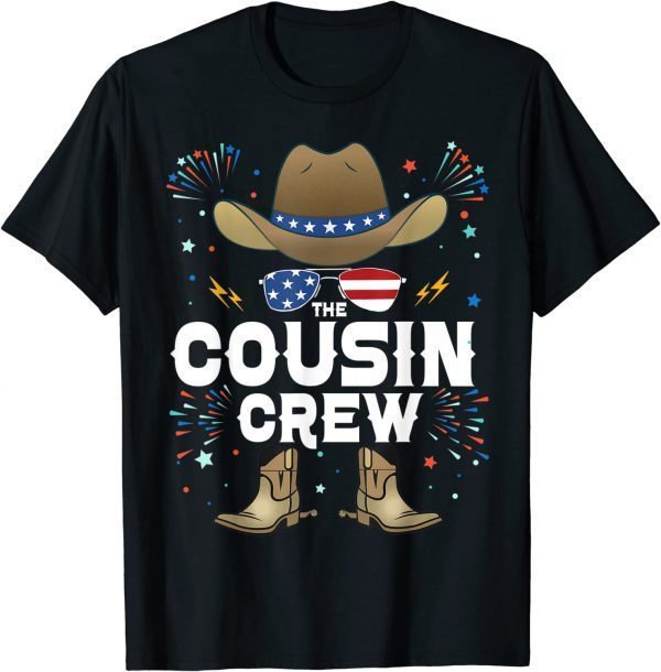 The Cousin Crew Matching Family Group 4th of July Cowboy T-Shirt