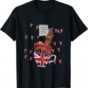 The Queen's Crown Queens Platinum Jubilee 1952-2022 UK Flag Limited Shirt