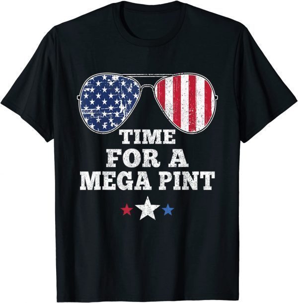 Time For A Mega Pint 4th of July Patriotic Sunglasses 2022 Shirt