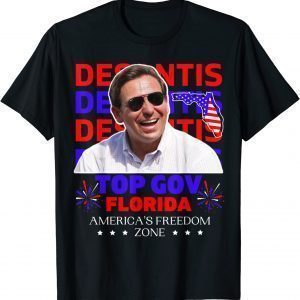 Top Gov Florida Ron DeSantis America's Freedom Zone 2022 T-Shirt