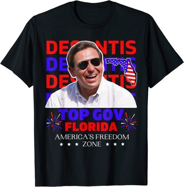 Top Gov Florida Ron DeSantis America's Freedom Zone 2022 T-Shirt