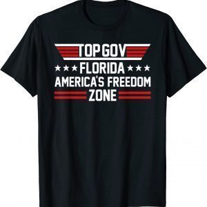 Top Gov Ron DeSantis Top Gov Governor Florida US Flag T-Shirt