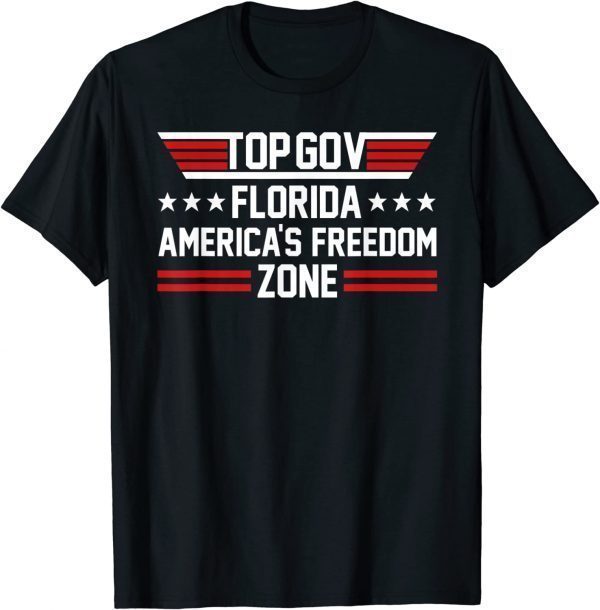 Top Gov Ron DeSantis Top Gov Governor Florida US Flag T-Shirt