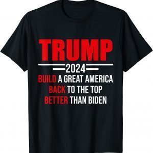 Trump 2024 Build A Great America Back To The Top 2022 Shirt