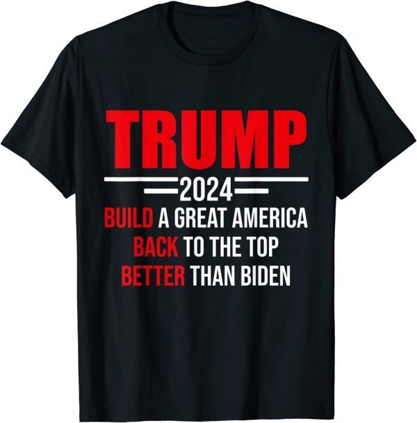 Trump 2024 Build A Great America Back To The Top 2022 Shirt