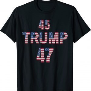 Trump 2024 Voting 45 To 47 Political Vote Election Flag US Classic Shirt