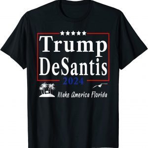 Trump DeSantis 2024 Make America Florida Flamingo Seagull Limited Shirt