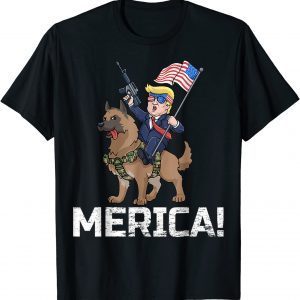 Trump Merica Belgian Malinois Dog American Hero 4th Of July 2022 Shirt