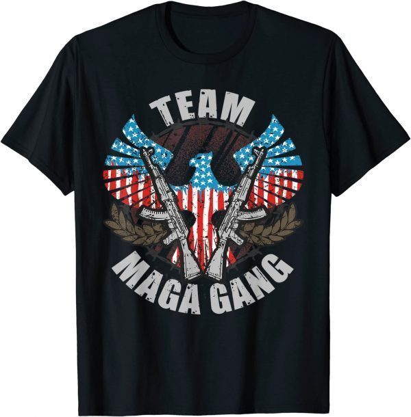 US Flag Team Maga Gang Pro Trump Patriotic 4th Of July 2022 Shirt