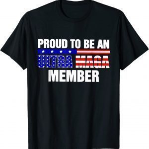 Ultra MAGA Member Anti Biden US Flag Pro Trump Trendy Classic Shirt