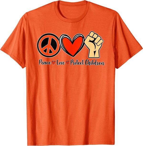 Uvalde Protect Our Kids End Guns Violence Wear Orange Peace Sign 2022 Shirt