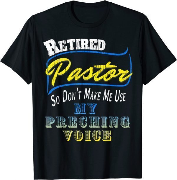 Vintage Retired Pastor Preacher Minister Retirement T-Shirt