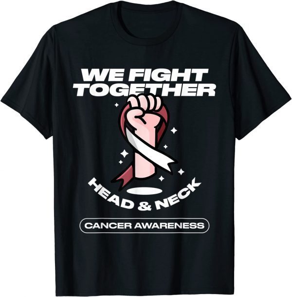 White Burgundy Ribbon Family Head Neck Cancer Awareness Classic Shirt
