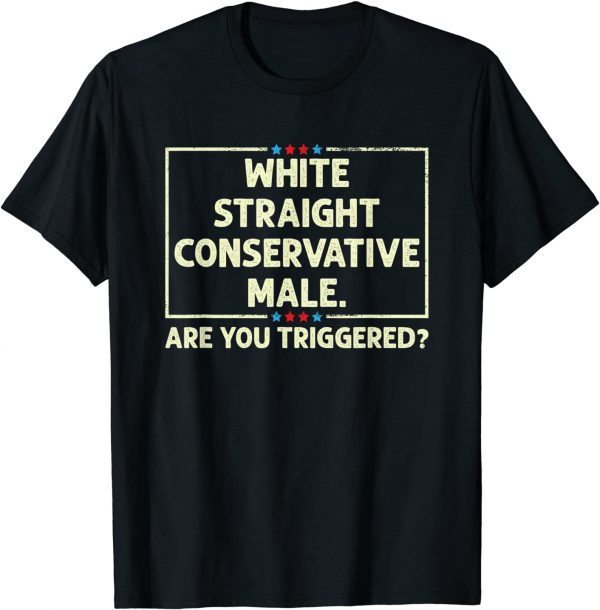 White Straight Conservative Male. Are You Triggered? 2022 T-Shirt