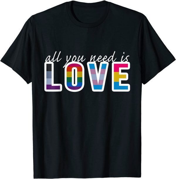 all you need is love Pride Rainbow Flags Gay LGBT Classic T-Shirt