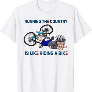 falling off his bicycle Biden Falls off Bike Joe Biden 2022 Shirt