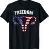 4th July American Flag Uterus Women's Rights Pro Choice 2022 Shirt