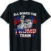 All Aboard Trump Train 2024 American Flag Trump Support Classic Shirt