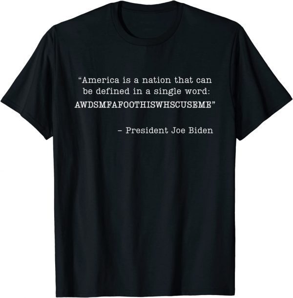 America Is A Nation That Can Be Defined In Single Word Joe Biden 2022 Shirt
