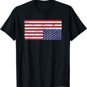American Flag Distress Upside Down United States USA 2022 Shirt