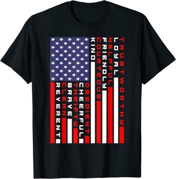 American Flag Scouting Law 2022 Shirt