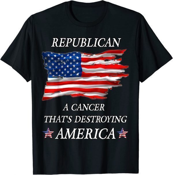 Anti Biden Republican a Cancer That's Destroying America Classic Shirt