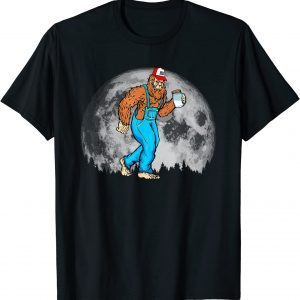 Appalachian Moonshine Bigfoot Full Moon & Overalls 2022 Shirt