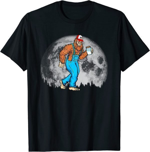 Appalachian Moonshine Bigfoot Full Moon & Overalls 2022 Shirt