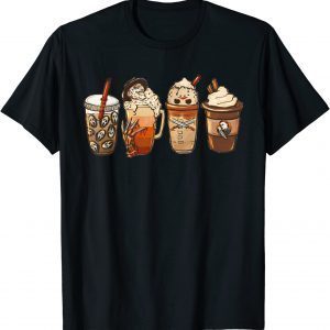 Autumn Fall Coffee Latte Cups Horrors & Ghost Halloween Days 2022 Shirt