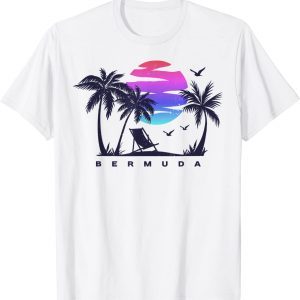 BERMUDA Beach Vacation Trip Retro Vintage Sunset Graphic 2022 Shirt