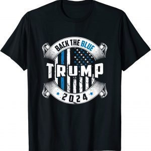 Back The Blue Trump 2024 Baseball USA American Flag 2022 Shirt