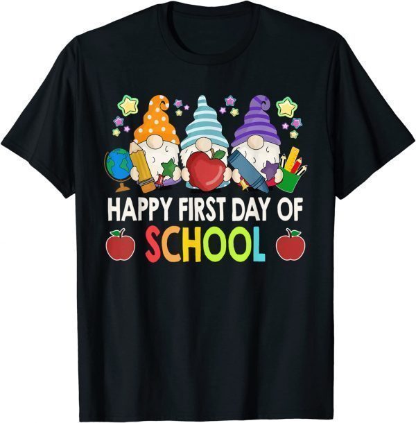 Back To School Gnomes Happy First Day Of School 2022 Shirt