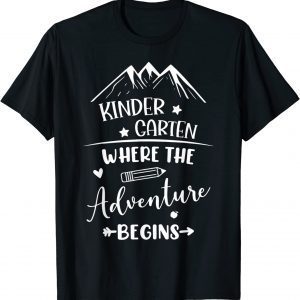 Back To School Kindergarten Where The Adventure Begins Classic Shirt