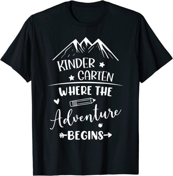 Back To School Kindergarten Where The Adventure Begins Classic Shirt