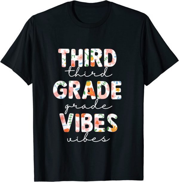 Back To School Third Grade Vibes First Day Teacher Student Classic Shirt