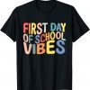 Back To School Vibes Happy First Day Of School For Teachers Classic Shirt