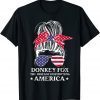 Biden Donkey Pox The Disease Destroying America Messy Bun 2022 Shirt