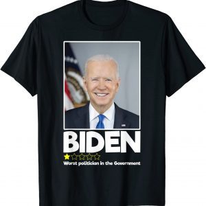 Biden Worst Politician In The Government 1 Star Anti Biden 2022 Shirt