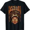 Black Daycare Teacher Love Melanin Leopard Glasses 2022 Shirt