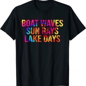 Boat Waves Sun Rays Lake Days Vacation 2022 Shirt