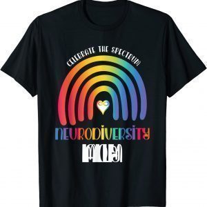 Boho Rainbow Proud Ally Neurodiversity Family Matching 2022 Shirt