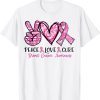 Breast Cancer Awareness Costume Pink Peace Love Cure Faith 2022 Shirt