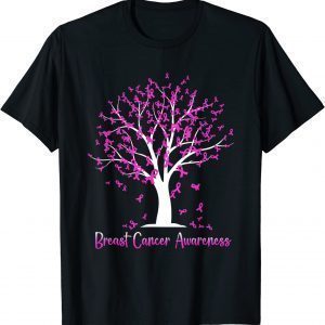 Breast Cancer Awareness Month Tree Pink Ribbon Limited Shirt