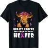Breast Cancer messed with the wrong Heifer Strong Farmer T-Shirt