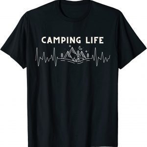 Camping Life Happy camper heartbeats campfire Camp lovers Classic Shirt