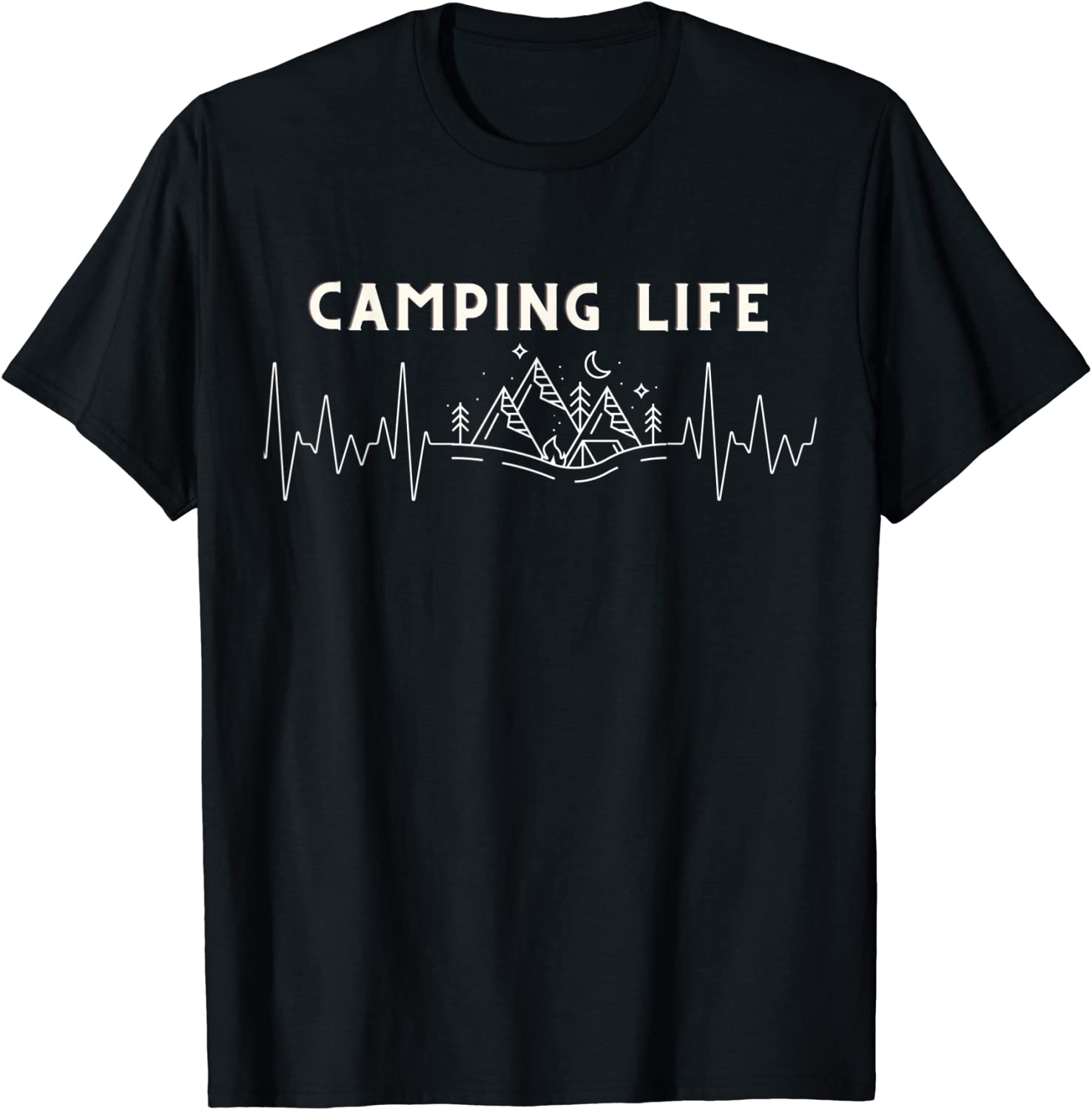 Camping Life Happy camper heartbeats campfire Camp lovers Classic Shirt