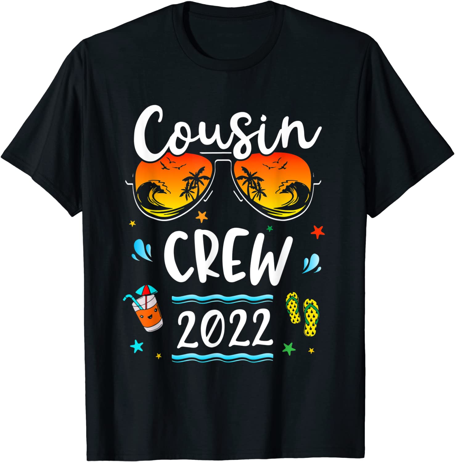 Camping Picnic Cousin Crew 2022 Summer Vacation Sunglasses 2022 Shirt